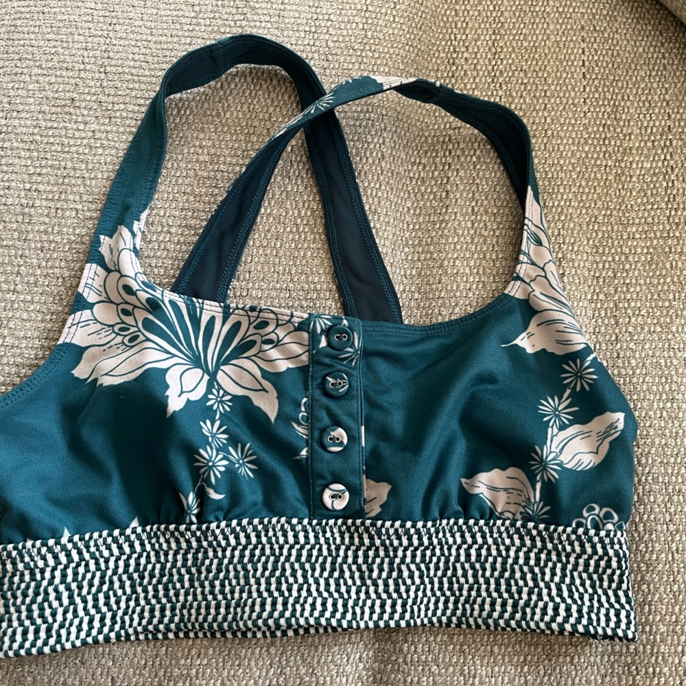 Free People Teal Floral Bralette